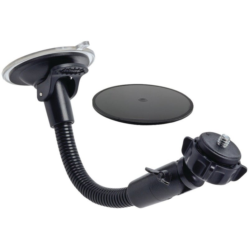 Arkon Mounts - Windshield Suction Car Mount | Flexible Positioning with 360Â° Swivel Ball Adapter | 8.5 inch Gooseneck | Holds up to 1 Pound | Fits Small Digital Cameras with 1/4 inch - Image 1